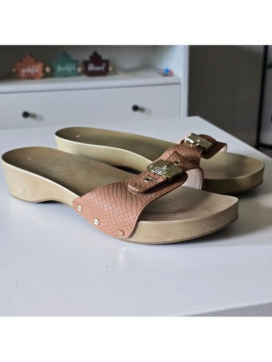 Dr. Scholl's Shoes - Dr. Scholl's Tan Mules with Ergonomic Footbed